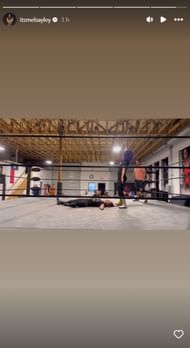 Bayley trains ahead of her return (Photo credits: WWE Superstar's Instagram story)